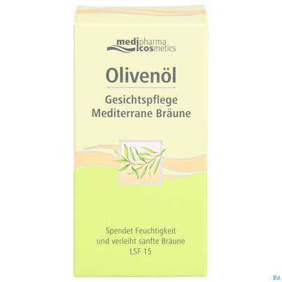 Sie sehen eine Packung Oliven Oel Dr.theiss Gesichtspflege Mediterrane Braeune 50ml, Produktbild: 01 Oliven Oel Dr.theiss Gesichtspflege Mediterrane Braeune 50ml, A-Nr.: 3748615 - 01