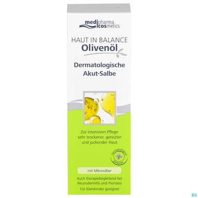 Sie sehen eine Packung Oliven Oel Dr.theiss Haut In Balance Dermatol. Akut Salbe 75ml, Produktbild: 01 Oliven Oel Dr.theiss Haut In Balance Dermatol. Akut Salbe 75ml, A-Nr.: 3463232 - 01