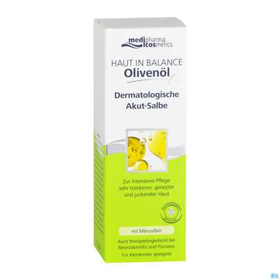Sie sehen eine Packung Oliven Oel Dr.theiss Haut In Balance Dermatol. Akut Salbe 75ml, Produktbild: 05 Oliven Oel Dr.theiss Haut In Balance Dermatol. Akut Salbe 75ml, A-Nr.: 3463232 - 05
