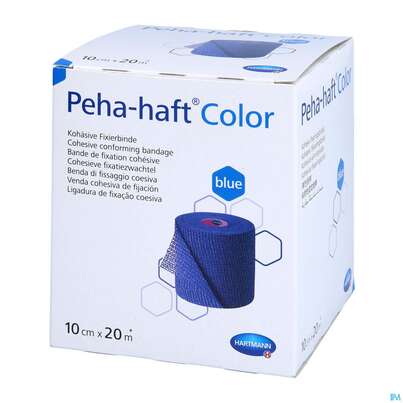 Sie sehen eine Packung Peha-haft Color Latexfrei Blue 20mx 10cm 1st, Produktbild: 04 Peha-haft Color Latexfrei Blue 20mx 10cm 1st, A-Nr.: 3879843 - 04