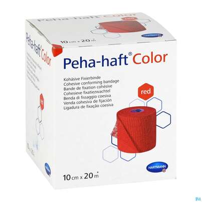 Sie sehen eine Packung Peha-haft Color Latexfrei Red 20mx 10cm 1st, Produktbild: 05 Peha-haft Color Latexfrei Red 20mx 10cm 1st, A-Nr.: 3879814 - 05