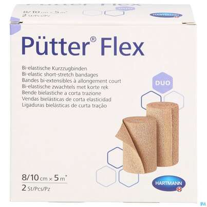 Puetter-verband Flex Kurzzugbinde 8/10cm Duo 2st, A-Nr.: 4111908 - 01