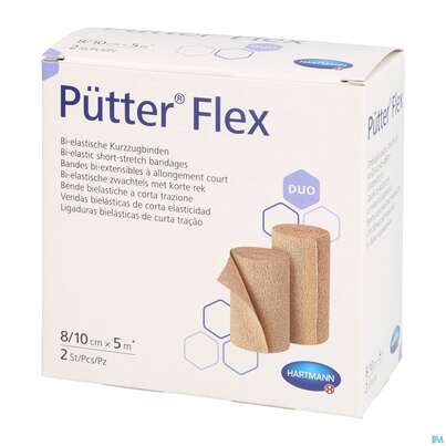 Puetter-verband Flex Kurzzugbinde 8/10cm Duo 2st, A-Nr.: 4111908 - 02