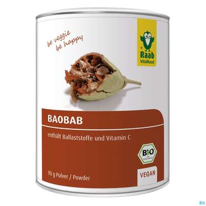 Sie sehen eine Packung Raab Baobab Biopulver 90g, Produktbild: 04 Raab Baobab Biopulver 90g, A-Nr.: 4350702 - 04