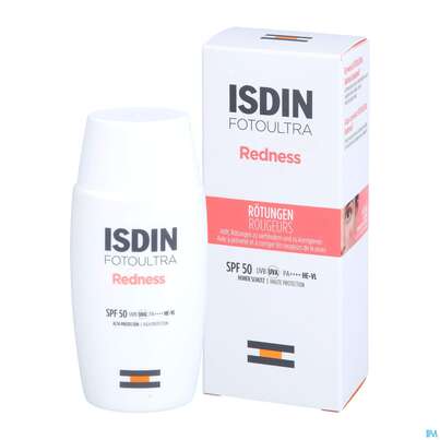 Sie sehen eine Packung Sonnenprodukte Isdin/fotoultra Redness Lsf50 50ml, Produktbild: 05 Sonnenprodukte Isdin/fotoultra Redness Lsf50 50ml, A-Nr.: 5670484 - 05