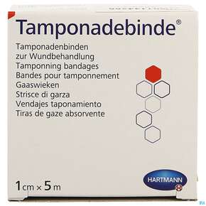 Tamponadebinden -hartmann 24faed Steril 5mx 1cm 1st, A-Nr.: 1734649 - 01