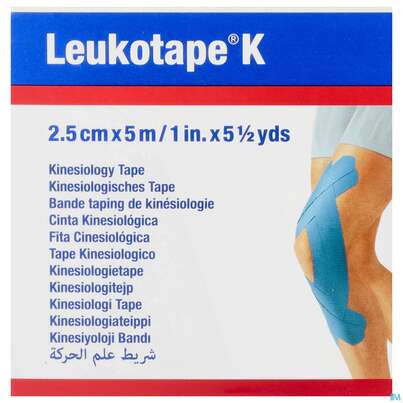 Tape Kinesiologisch Leukotape K 5mx 2,5cm Blau 1st, A-Nr.: 3151917 - 02