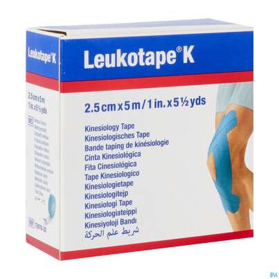 Tape Kinesiologisch Leukotape K 5mx 2,5cm Blau 1st, A-Nr.: 3151917 - 03