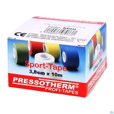 Tape Pressotherm/sport-tape 3,8cmx 10m Reissfest Hautvertraegl Blau 1st, A-Nr.: 4251182 - 02