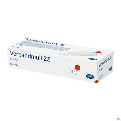 Verbandmull -hartmann 20-faedig Zz 8fach 10cmx10m 1st, A-Nr.: 2221432 - 01