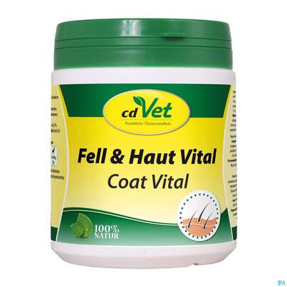Sie sehen eine Packung Veterinaerprodukte Fell +haut Vital Hund +katze 400g, Produktbild: 01 Veterinaerprodukte Fell +haut Vital Hund +katze 400g, A-Nr.: 3489622 - 01