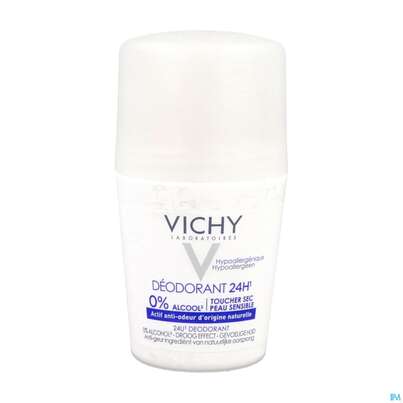Sie sehen eine Packung Vichy Deo/roll-on Ohne Aluminiumsalze 24h 50ml, Produktbild: 06 Vichy Deo/roll-on Ohne Aluminiumsalze 24h 50ml, A-Nr.: 4305340 - 06