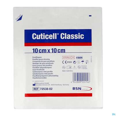 Wundauflagen Cuticell/classic Distanzgitter Paraffin 10x10cm 10st, A-Nr.: 4316935 - 04