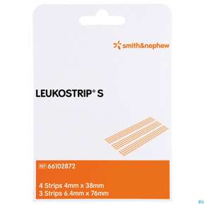 Wundnahtstreifen Leukostrip/s/7 Streifen 4 Streifen 4x 38mm 3 Streifen 6,4x 7mm 1pk, A-Nr.: 5628039 - 01