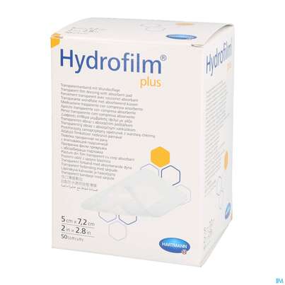 Wundverband Hydrofilm/plus 5x 7,2cm 50st, A-Nr.: 3697183 - 02