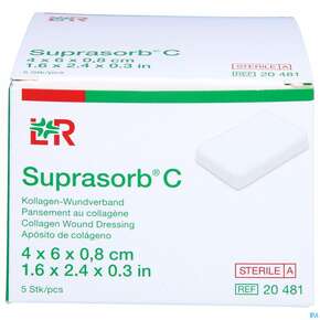 Wundverband Suprasorb Steril C Kollagen 4x 6x 0,8cm 5st, A-Nr.: 2203552 - 01