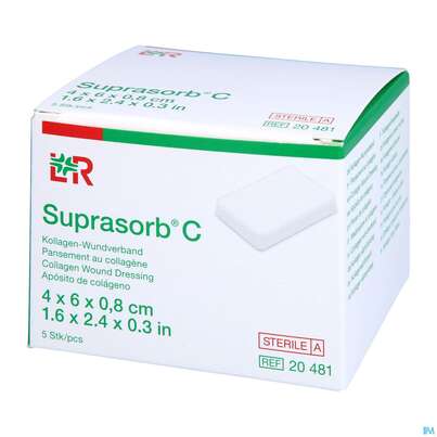 Wundverband Suprasorb Steril C Kollagen 4x 6x 0,8cm 5st, A-Nr.: 2203552 - 02