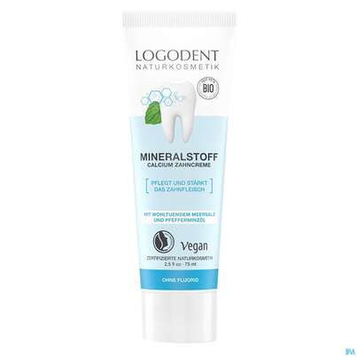 Zahncreme Logona Logodent Mineralstoff Calcium 75ml, A-Nr.: 5410895 - 01