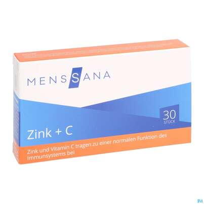 Zink Lutschtabl +c Menssana 30st, A-Nr.: 3486658 - 03