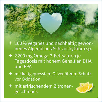 Sie sehen eine Packung NatuGena Omega-3 Veganes Öl, Produktbild: 02 NatuGena Omega-3 Veganes Öl, A-Nr.: 5847379 - 02