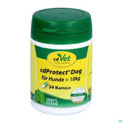 Sie sehen eine Packung Veterinaerprodukte Cdprotect Dog Kapseln <10kg 24st, Produktbild: 01 Veterinaerprodukte Cdprotect Dog Kapseln <10kg 24st, A-Nr.: 4882623 - 01