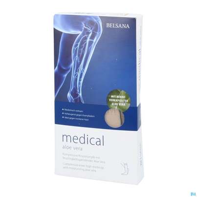 Stuetzstruempfe Belsana/medical/aloe Vera Ad Knie Gr M1 36-38 Beige 2st, A-Nr.: 5226246 - 02