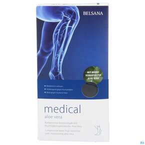 Stuetzstruempfe Belsana/medical/aloe Vera Ad Knie Gr M1 36-38 Schwarz 2st, A-Nr.: 5226281 - 01