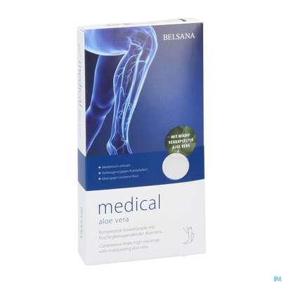 Stuetzstruempfe Belsana/medical/aloe Vera Ad Knie Gr M1 36-38 Weiss 2st, A-Nr.: 5226192 - 03