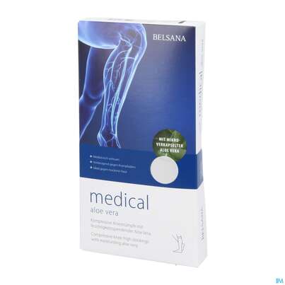 Stuetzstruempfe Belsana/medical/aloe Vera Ad Knie Gr M2 39-41 Weiss 2st, A-Nr.: 5226200 - 02