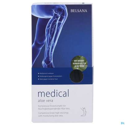 Stuetzstruempfe Belsana/medical/aloe Vera Ad Knie Gr M3 42-44 Marine 2st, A-Nr.: 5226163 - 01