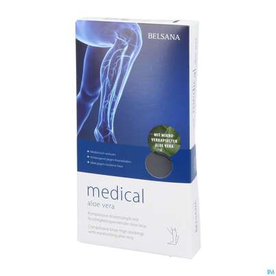 Stuetzstruempfe Belsana/medical/aloe Vera Ad Knie Gr M3 42-44 Schwarz 2st, A-Nr.: 5226306 - 02