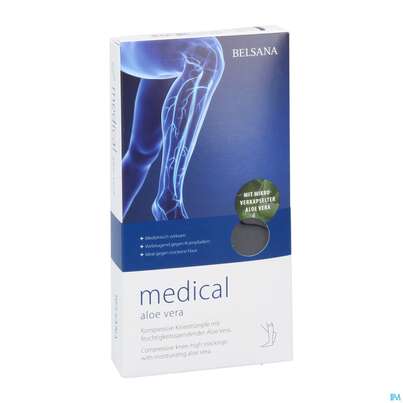 Stuetzstruempfe Belsana/medical/aloe Vera Ad Knie Gr M3 42-44 Schwarz 2st, A-Nr.: 5226306 - 03