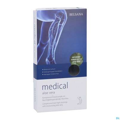 Stuetzstruempfe Belsana/medical/aloe Vera Ad Knie Gr M4 47-47 Marine 2st, A-Nr.: 5226186 - 03