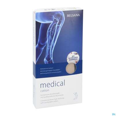 Stuetzstruempfe Belsana/medical Cotton Ad Knie Gr L4 45-47 Beige 2st, A-Nr.: 5223816 - 03