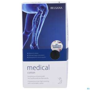 Stuetzstruempfe Belsana/medical Cotton Ad Knie Gr L4 45-47 Schwarz 2st, A-Nr.: 5223897 - 01