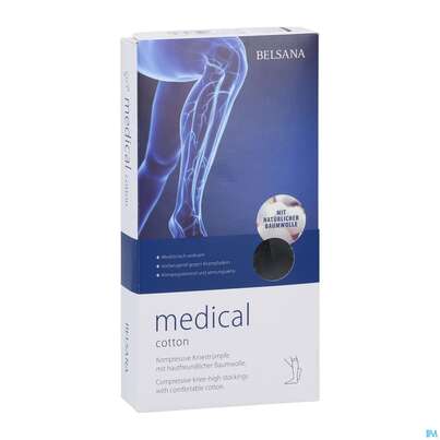 Stuetzstruempfe Belsana/medical Cotton Ad Knie Gr M4 45-47 Schwarz 2st, A-Nr.: 5223578 - 03