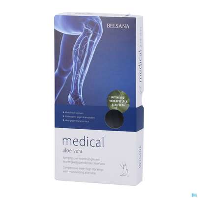 Stuetzstruempfe Belsana/medical/aloe Vera Ad Knie Gr L1 36-38 Marine 2st, A-Nr.: 5226329 - 02