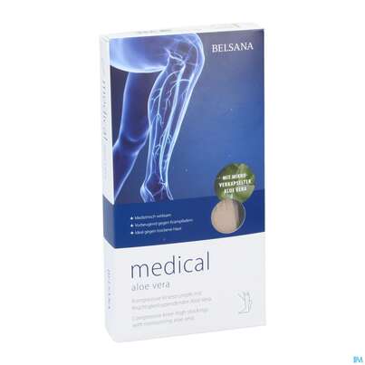 Stuetzstruempfe Belsana/medical/aloe Vera Ad Knie Gr L3 42-44 Beige 2st, A-Nr.: 5226482 - 03