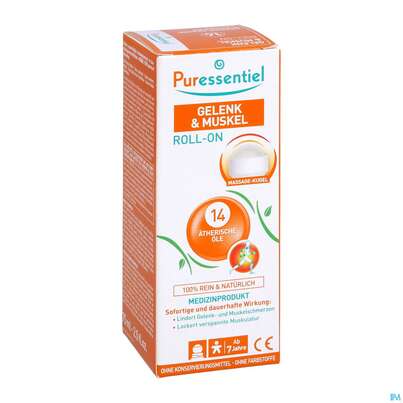 Sie sehen eine Packung Puressentiel Gelenke Roll On +14 Aetherischen Oelen 75ml, Produktbild: 03 Puressentiel Gelenke Roll On +14 Aetherischen Oelen 75ml, A-Nr.: 3831888 - 03