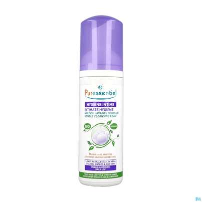 Sie sehen eine Packung Puressentiel Intimhygiene Bio Waschschaum 150ml, Produktbild: 03 Puressentiel Intimhygiene Bio Waschschaum 150ml, A-Nr.: 5839279 - 03