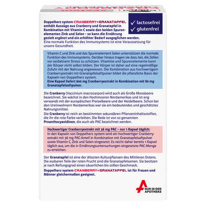 Doppelherz system CRANBERRY + GRANATAPFEL, A-Nr.: 5679404 - 02