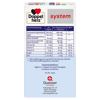 Doppelherz system Glucosamin 1000 + Curcuma Vegan, A-Nr.: 5688998 - 03