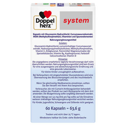 Doppelherz system Glucosamin 1000 + Curcuma Vegan, A-Nr.: 5688998 - 04