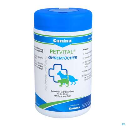Veterinaerprodukte Petvital Ohrentuecher Hund/katze 120st, A-Nr.: 3203212 - 01