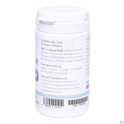 Sie sehen eine Packung Veterinaerprodukte Pha Pulver/f Hunde/+katzen Zahnschutz 60g, Produktbild: 03 Veterinaerprodukte Pha Pulver/f Hunde/+katzen Zahnschutz 60g, A-Nr.: 4545937 - 03