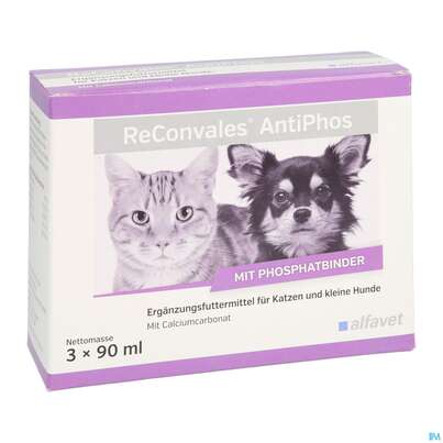 Sie sehen eine Packung Veterinaerprodukte Reconvales Antiphos 90ml 3st, Produktbild: 03 Veterinaerprodukte Reconvales Antiphos 90ml 3st, A-Nr.: 5348794 - 03