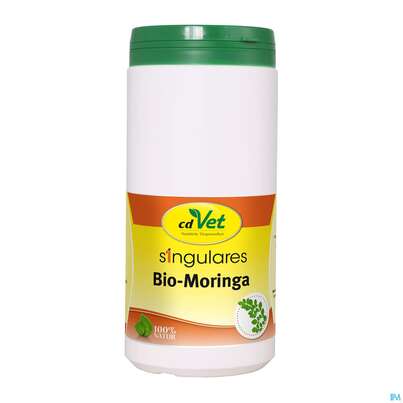 Sie sehen eine Packung Veterinaerprodukte Singulares Bio-moringa Pulver 600g, Produktbild: 01 Veterinaerprodukte Singulares Bio-moringa Pulver 600g, A-Nr.: 4561965 - 01