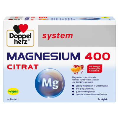 Doppelherz system MAGNESIUM 400 CITRAT Trinkgranulat, A-Nr.: 4137173 - 01