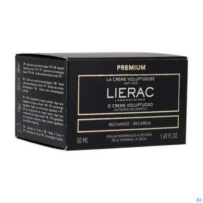 Sie sehen eine Packung Lierac Premium The Voluptuous Cream Refil 50ml, Produktbild: 02 Lierac Premium The Voluptuous Cream Refil 50ml, A-Nr.: 5839351 - 02