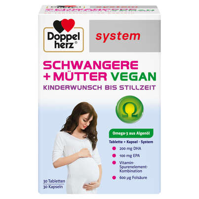 Doppelherz system SCHWANGERE + MÜTTER VEGAN KINDERWUNSCH BIS STILLZEIT, A-Nr.: 5686999 - 01